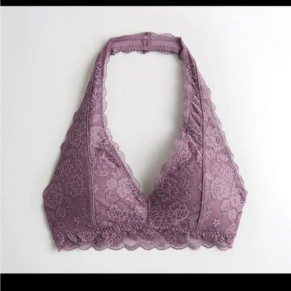 Gilly Hicks Other - Gilly Hicks Purple Lace Halter Bra